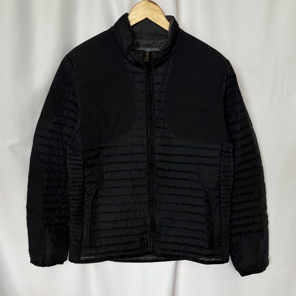 Eddie Bauer Men's Sport Shop 700 StormDown Black Puffer Goose Down Size M EUC